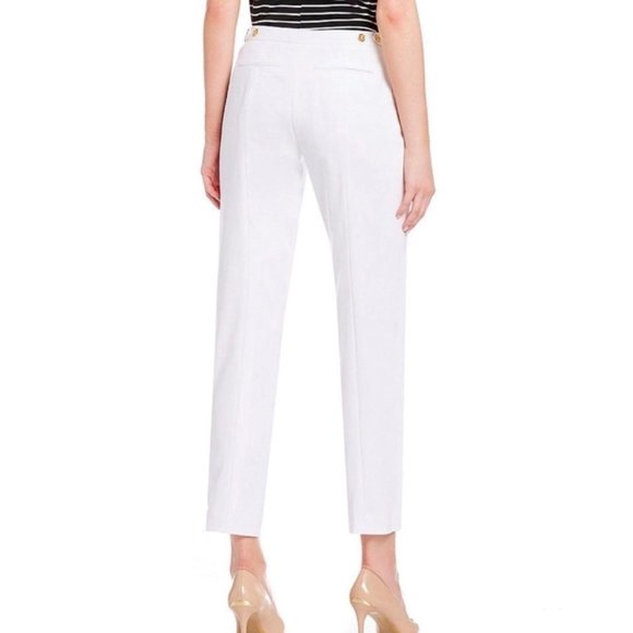 CALVIN KLIEN | White Straight-Leg Dress Pants (Size 14P) - Picture 3 of 12